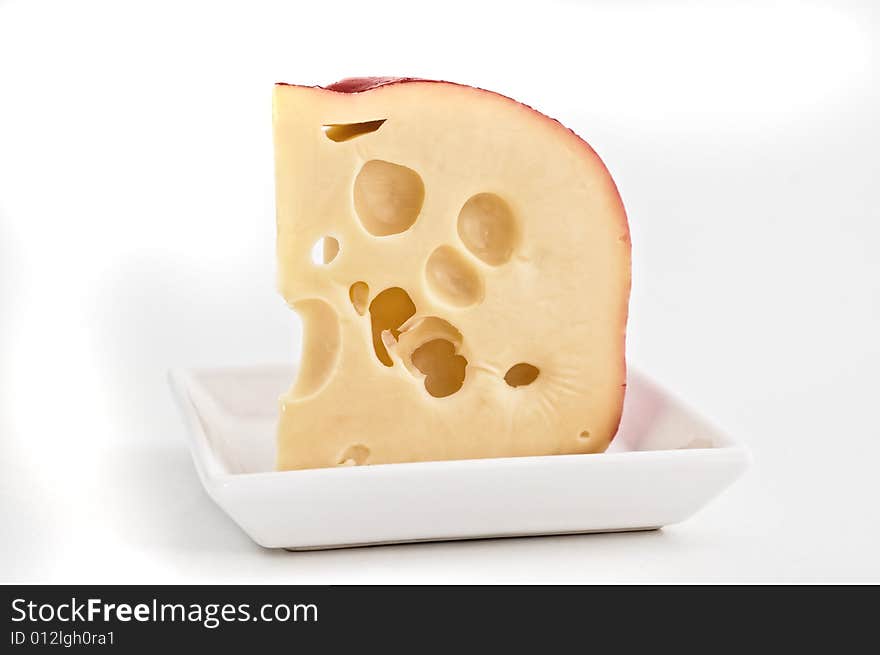 Swiss cheese isolated