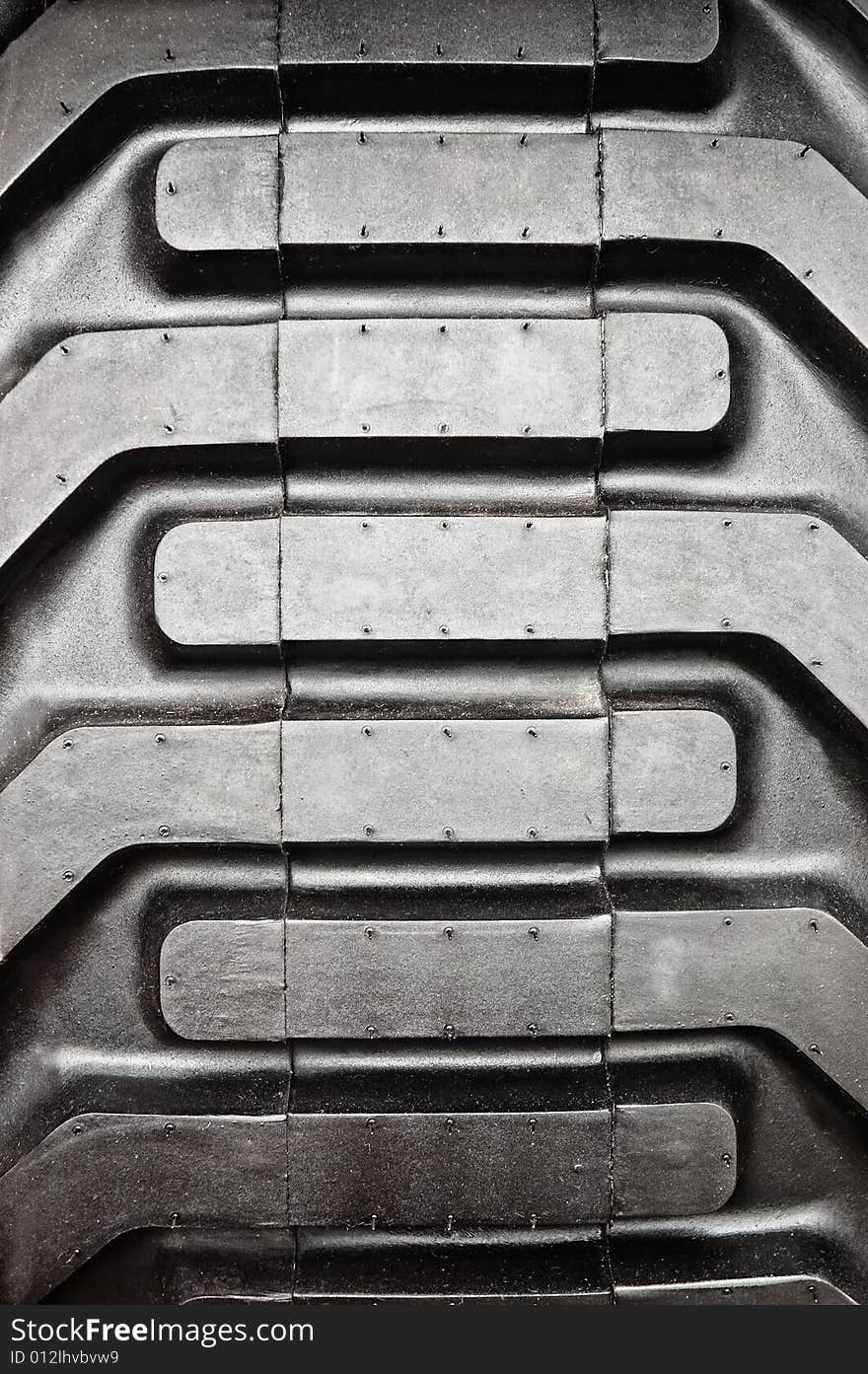 Tractor tire pattern, close up shot.