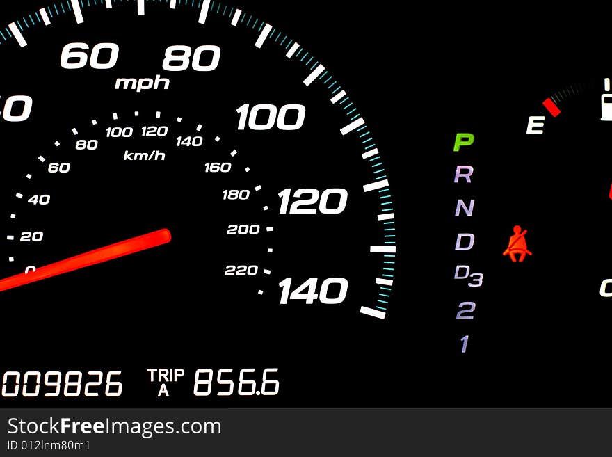 Speedometer in Park