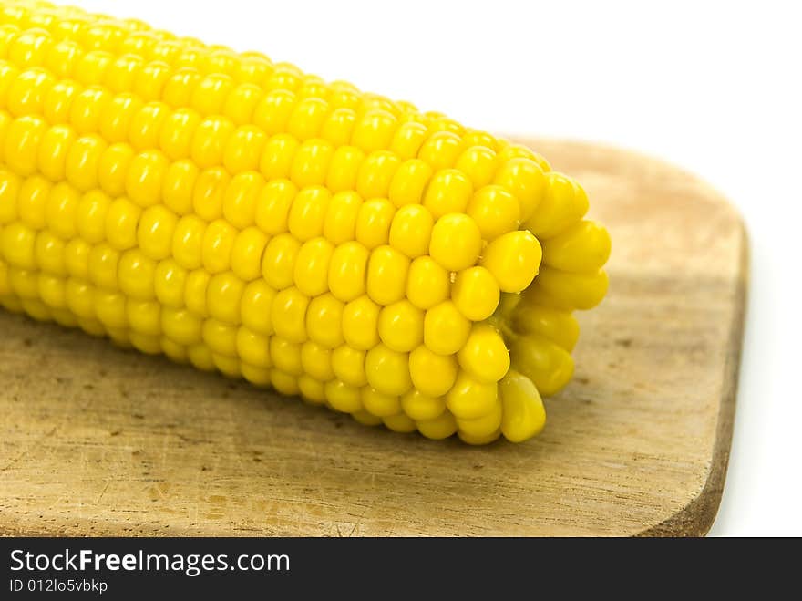 Sweet corn - cooked and salted.