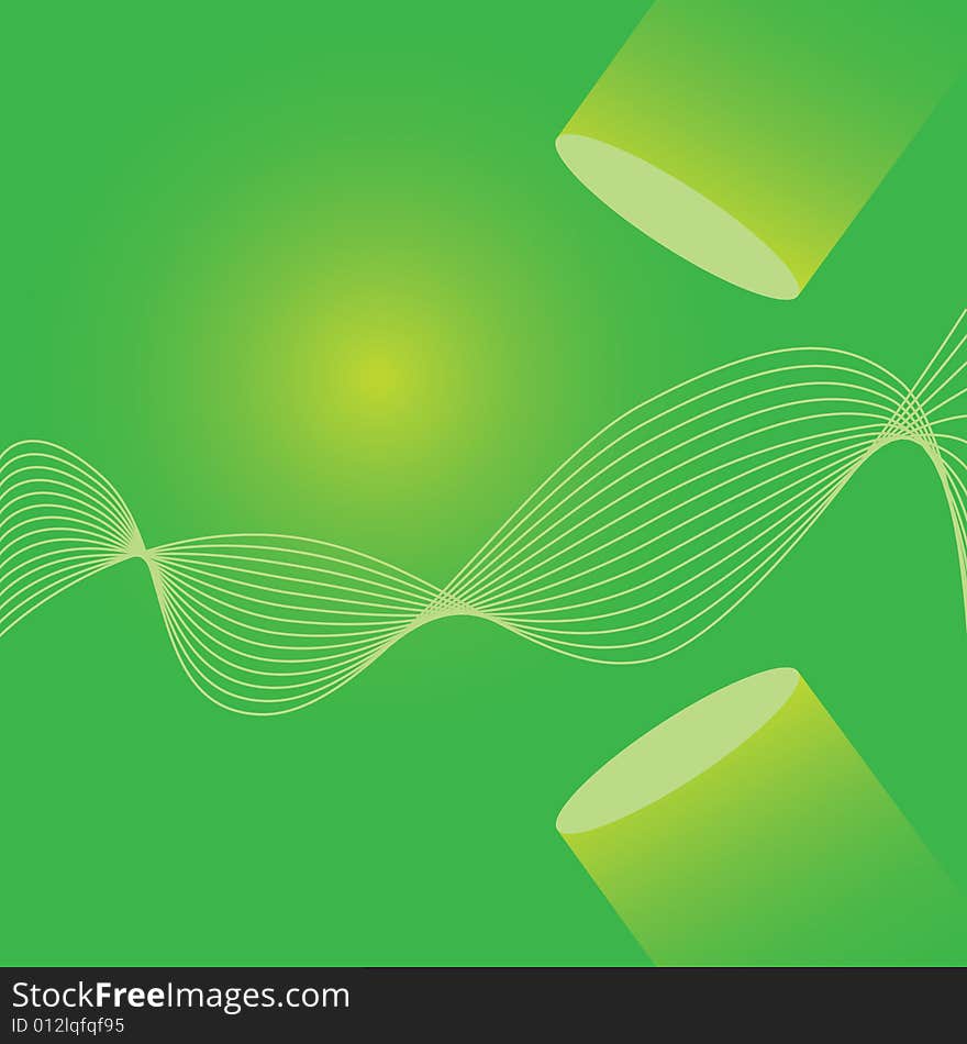 Abstract background in different shades of green, with white waves. Abstract background in different shades of green, with white waves