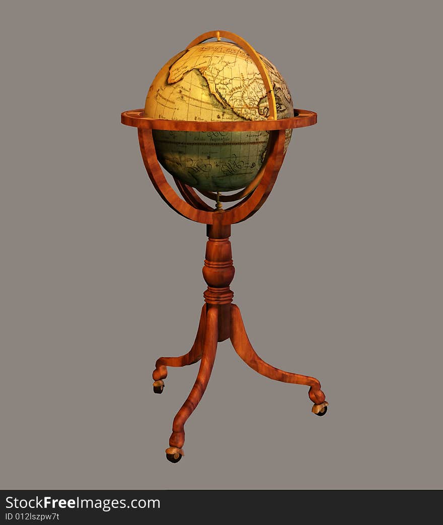 Digital globe for your artistic creations and/or projects