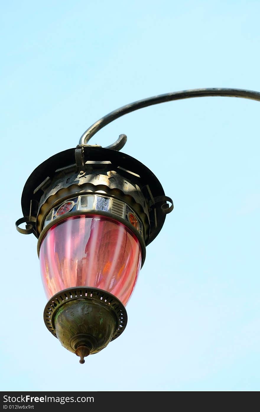 The lamp on the street. The lamp on the street