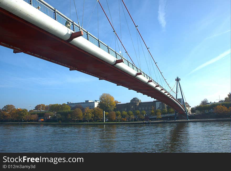 Suspension bridge.