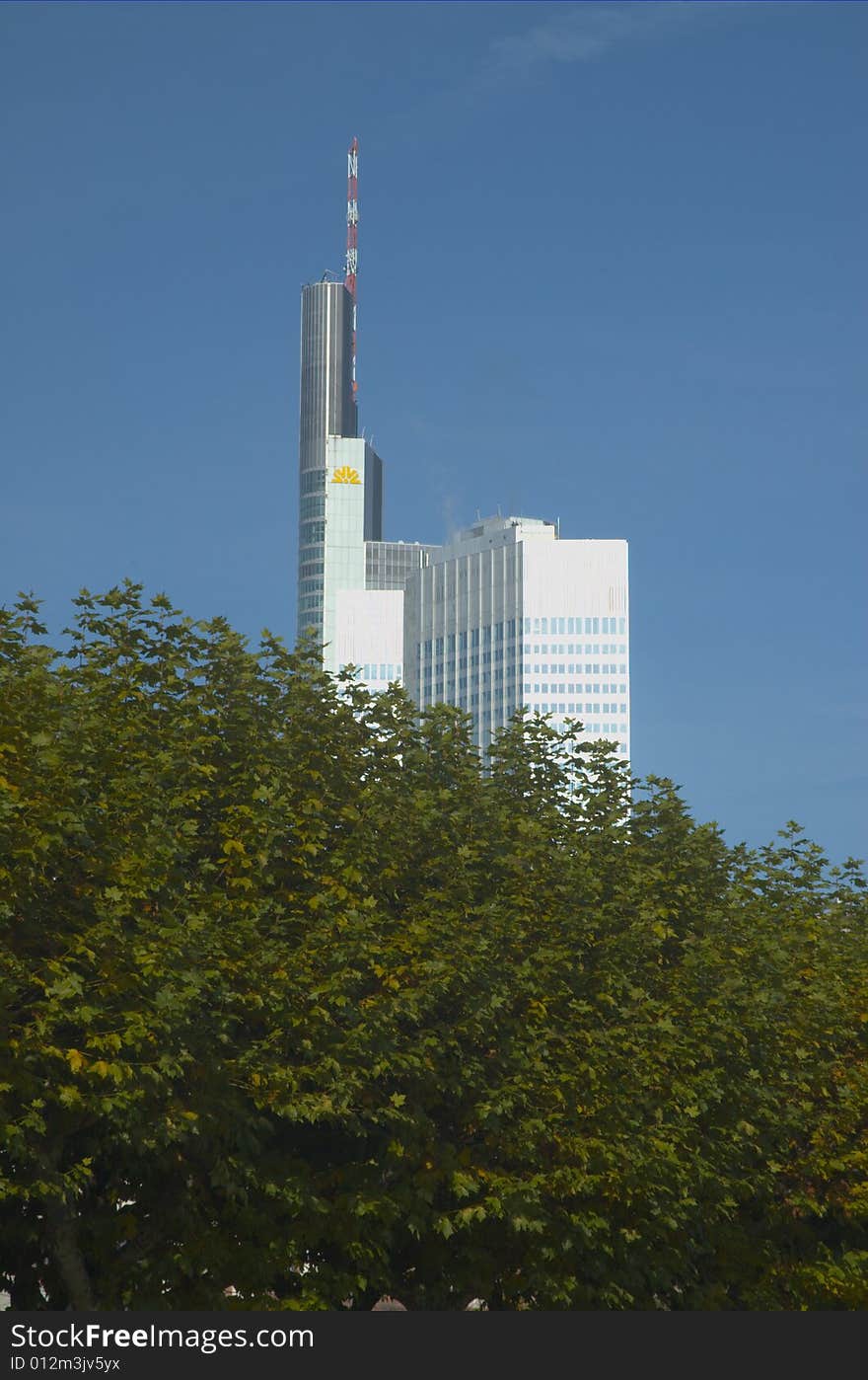 The Meno Tower this located in financial center of the city of Frankfurt. The Meno Tower this located in financial center of the city of Frankfurt.