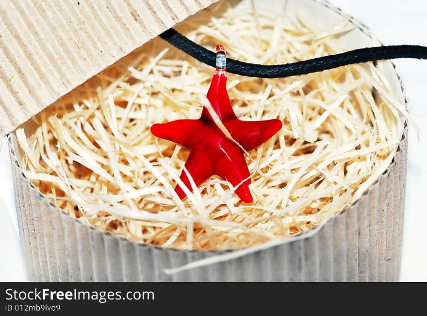 Red starfish necklace