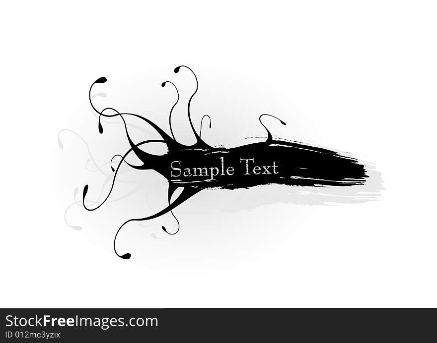 Abstract black illustration. Vector art