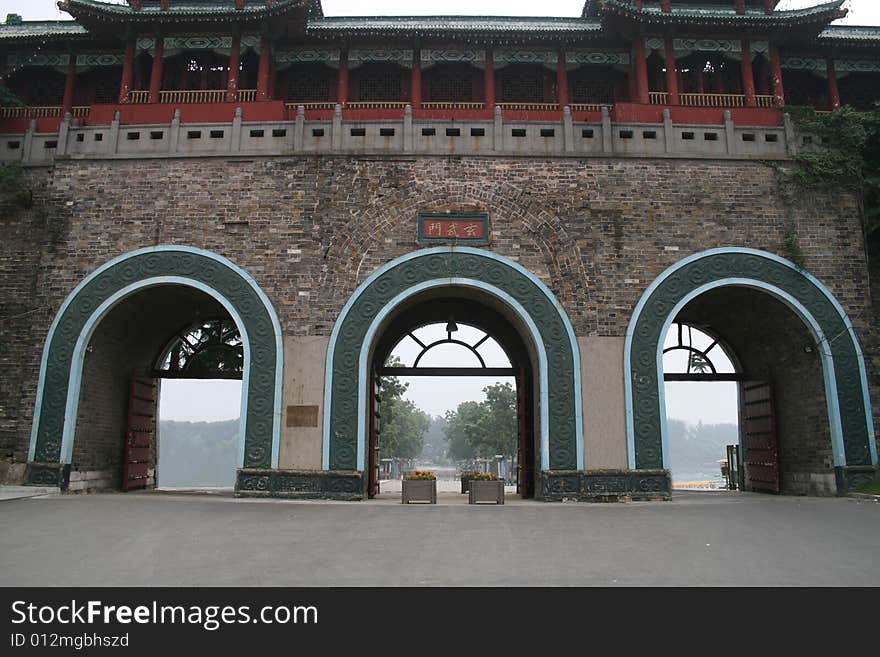 The  building  is  the  famous  gate   which   named   xuanwu   gate  in  nanking  .It  is  a  very old  building . The  building  is  the  famous  gate   which   named   xuanwu   gate  in  nanking  .It  is  a  very old  building .