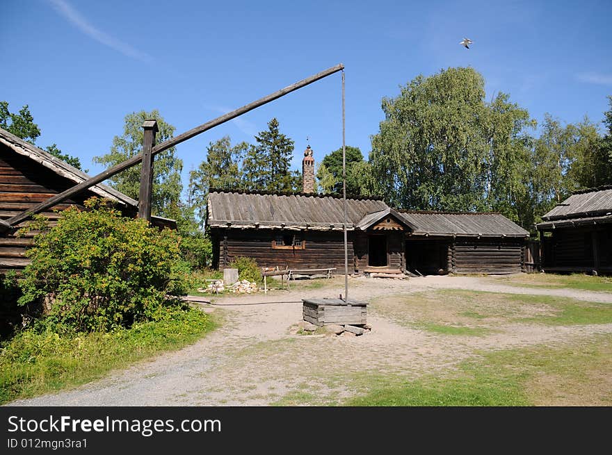 Typical swedish farmhouse in skansen park, stockholm. Typical swedish farmhouse in skansen park, stockholm