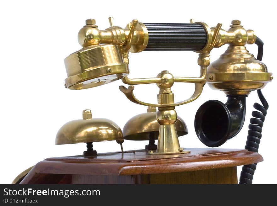 Handset of a vintage telephone. Handset of a vintage telephone