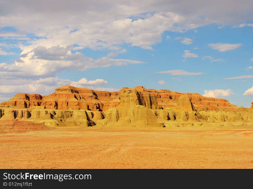 Located at the northwest of Sinkiang China, Ghost Castle is also known as Wind City, because of its landscape shaped by wind erosion.