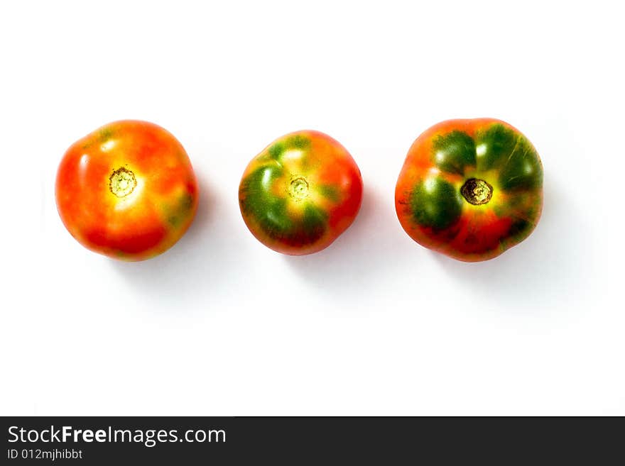 Red-and-green tomatos