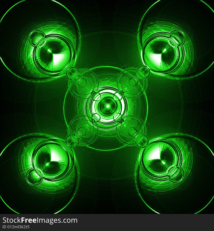 Abstract crystal green background