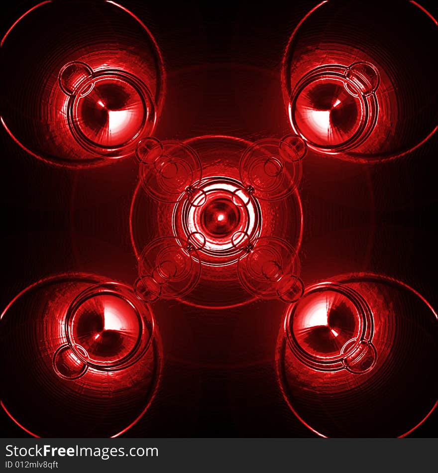 Abstract crystal red background