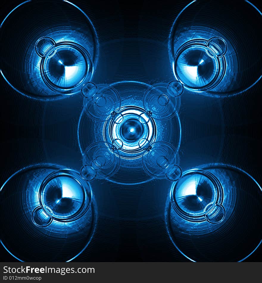 Abstract crystal blue background