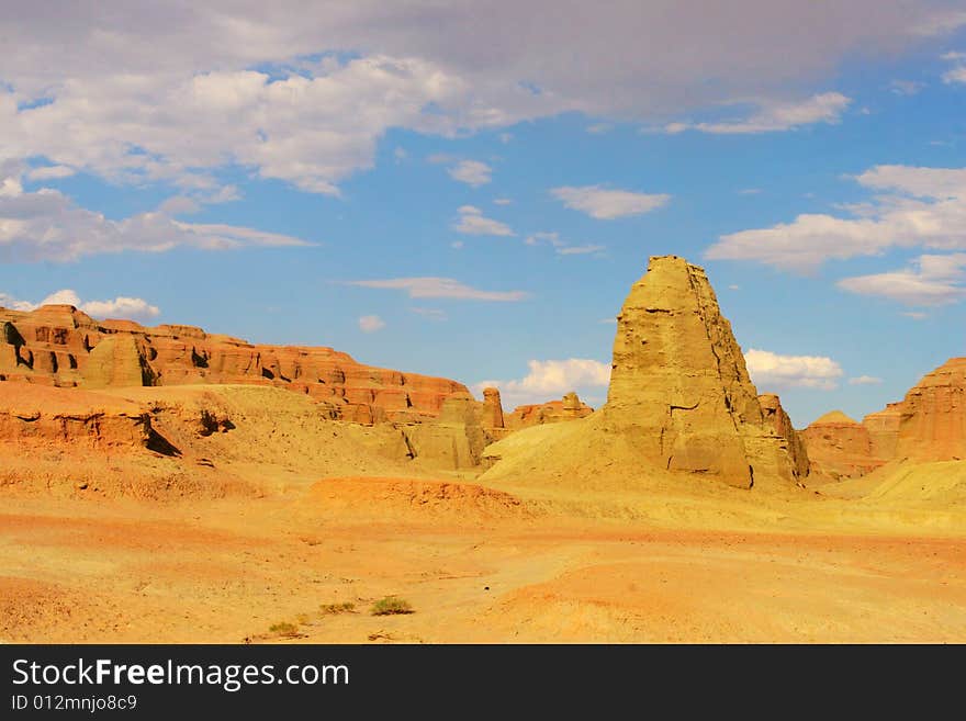 Located at the northwest of Sinkiang  China, Ghost Castle is also known as Wind City, because of its landscape shaped by wind erosion. Located at the northwest of Sinkiang  China, Ghost Castle is also known as Wind City, because of its landscape shaped by wind erosion.