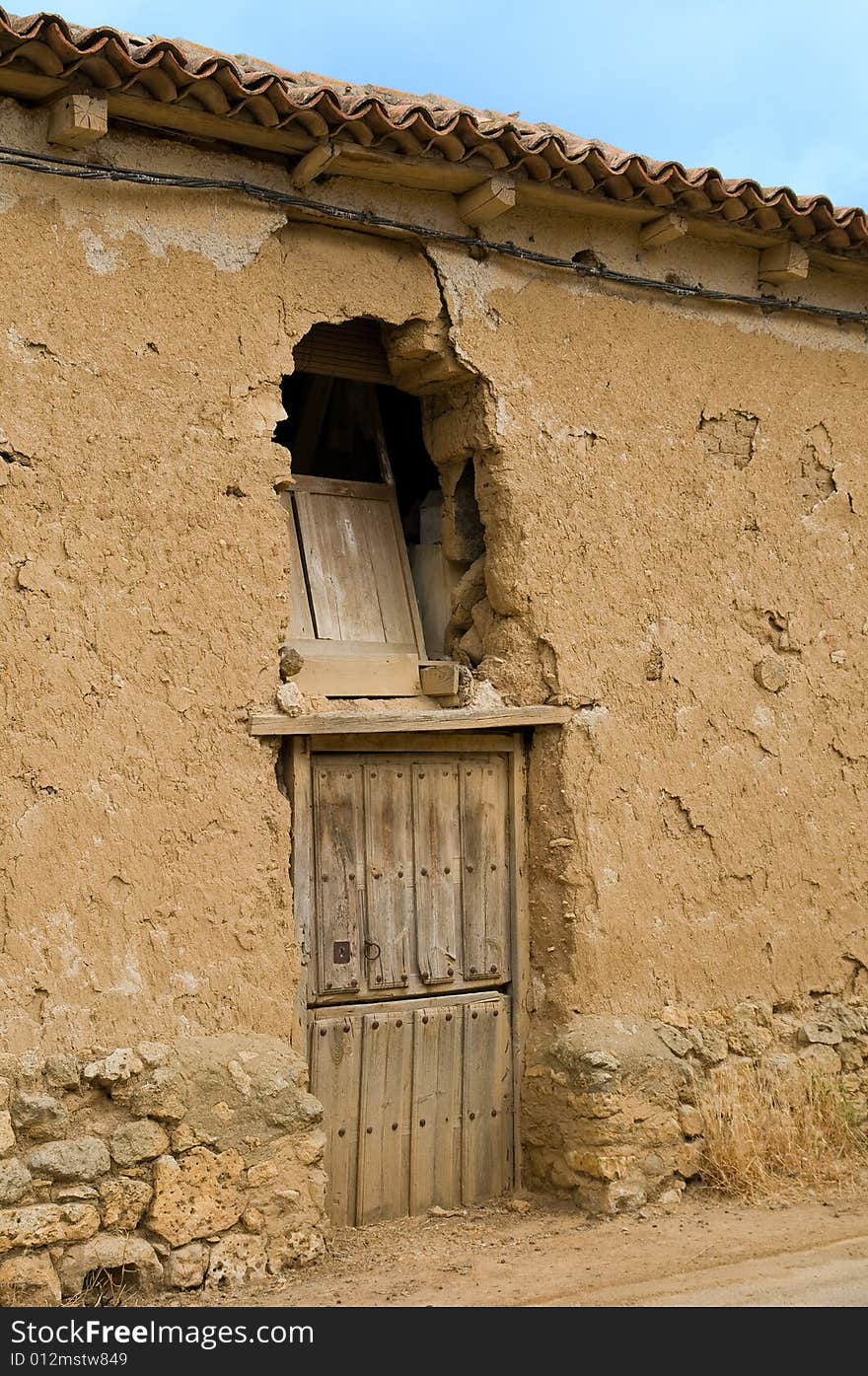 Abandoned Stable Made Of Mud