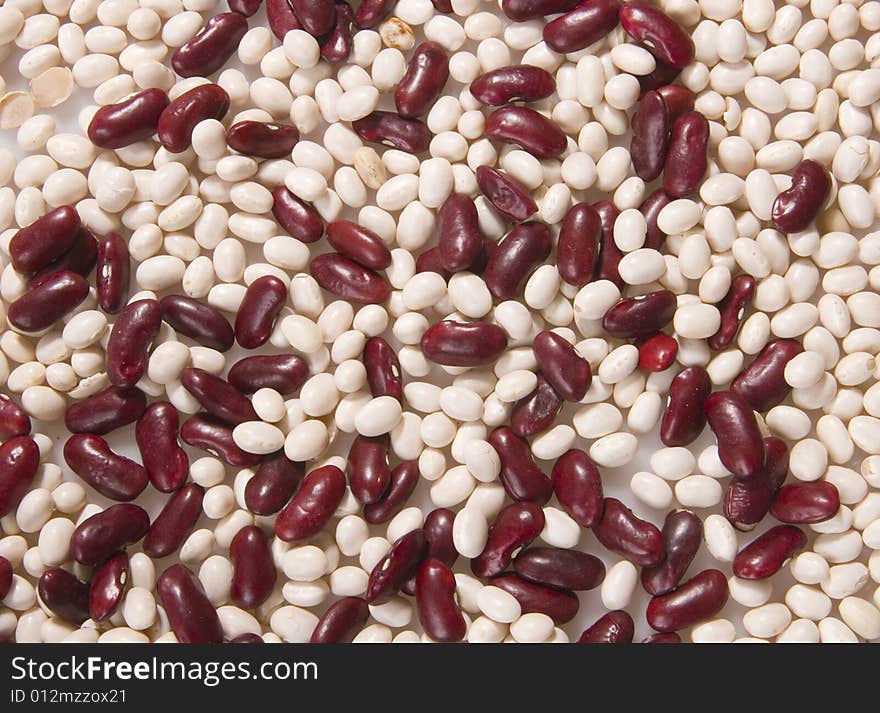 Red and white beans