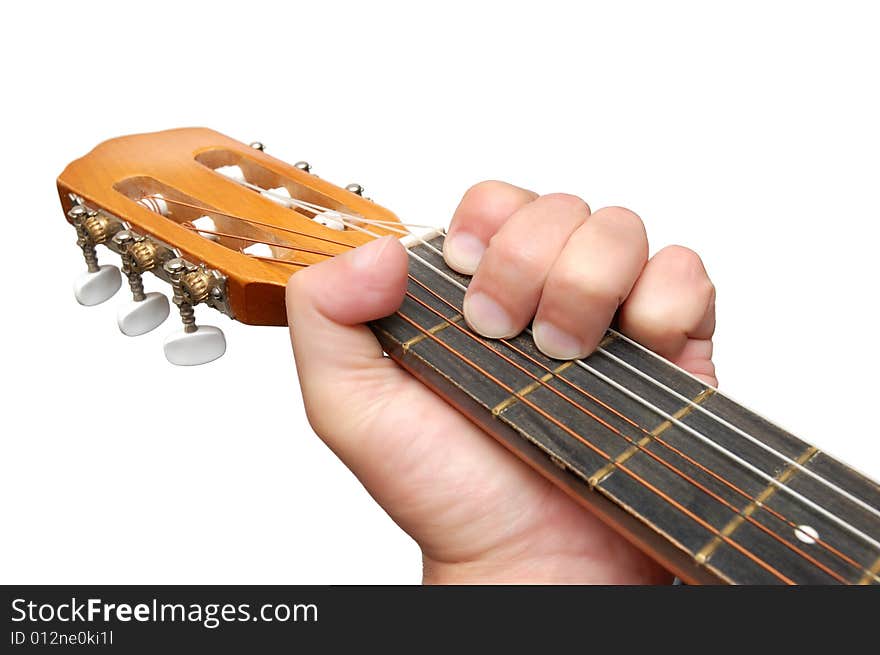 Guitar isolated over a white background