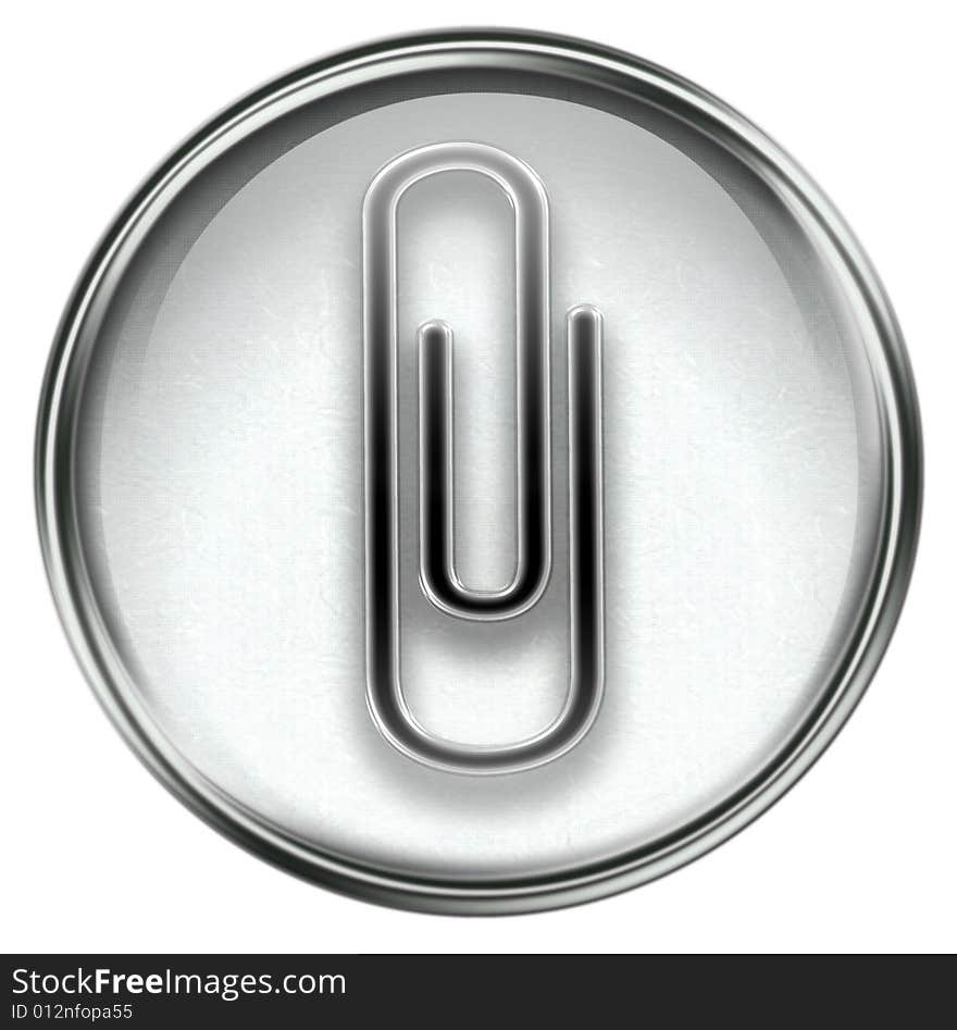 Paper clip icon grey