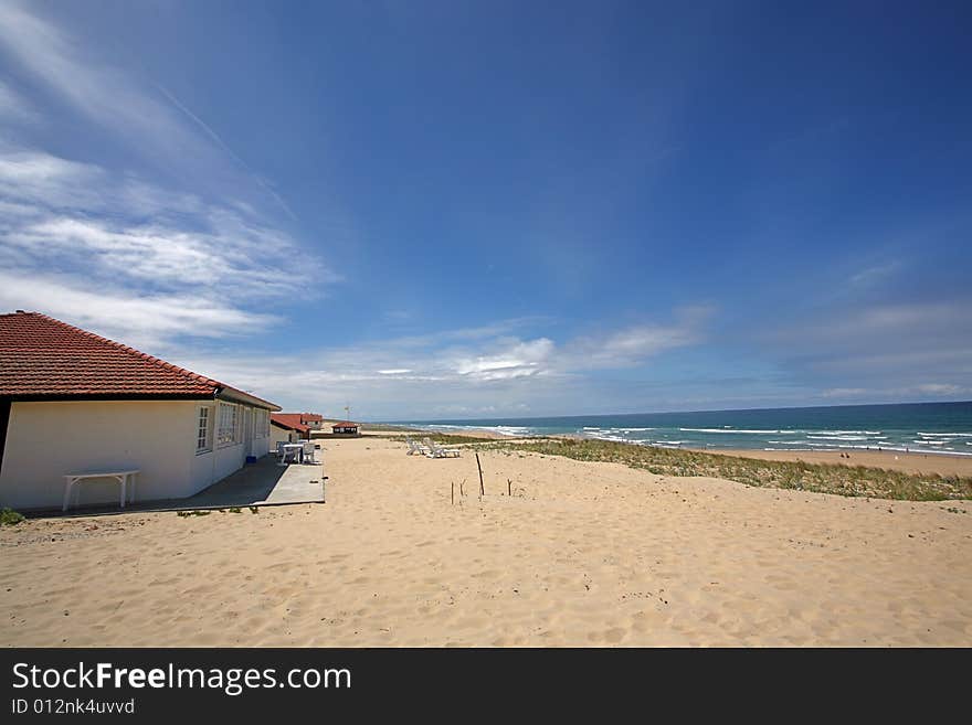 Summer holiday house on the Atlantic shore, France. Summer holiday house on the Atlantic shore, France