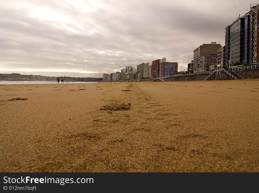 Beach of the north of Spain with a cloudy day. Beach of the north of Spain with a cloudy day