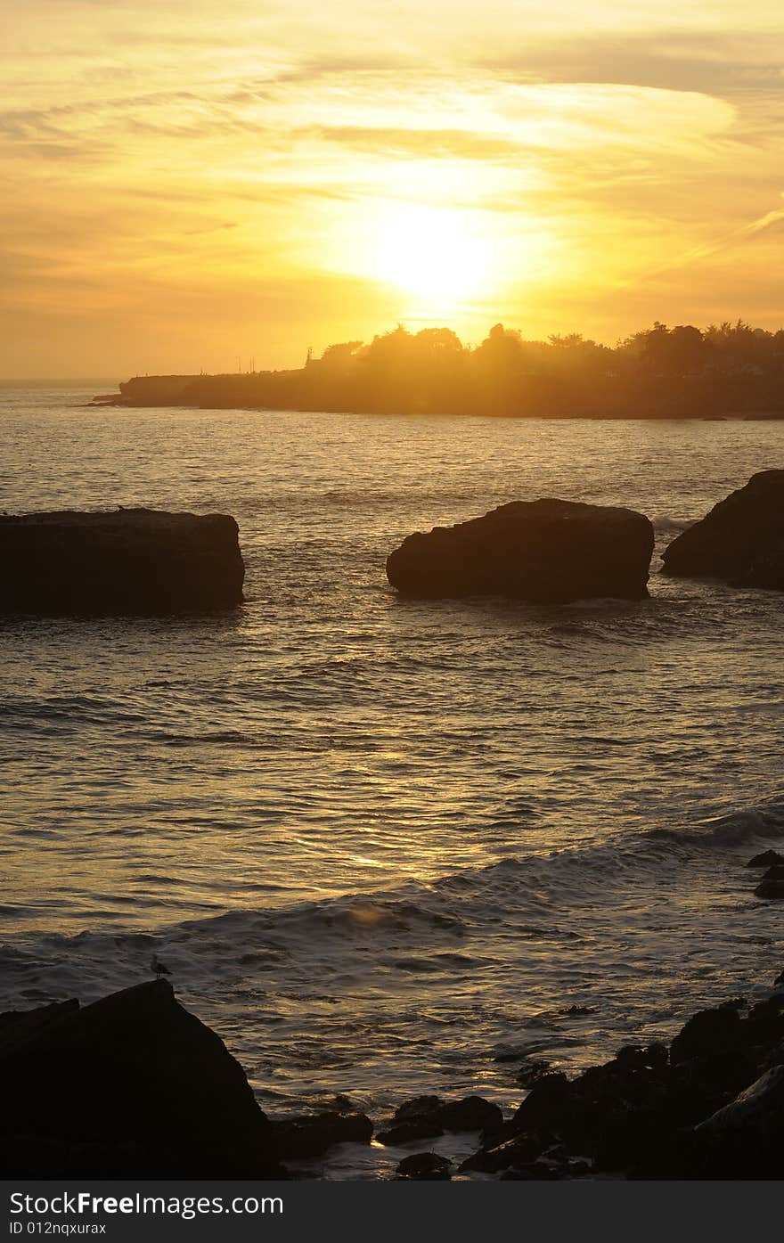 Sunset on the California coast