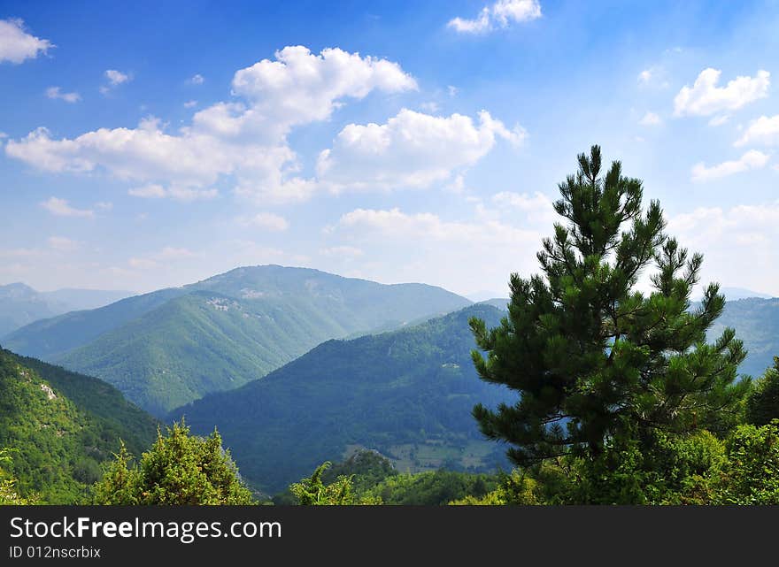 Beautiful view on Rhodope mountains from Bulgaria, Europe. Beautiful view on Rhodope mountains from Bulgaria, Europe