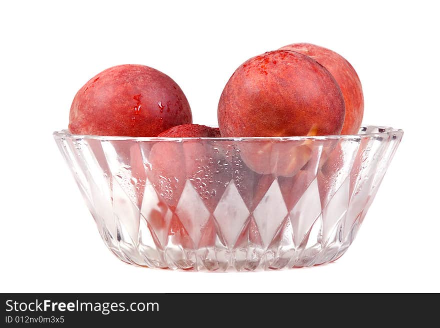 Bowl of fresh colorful peaches. Bowl of fresh colorful peaches