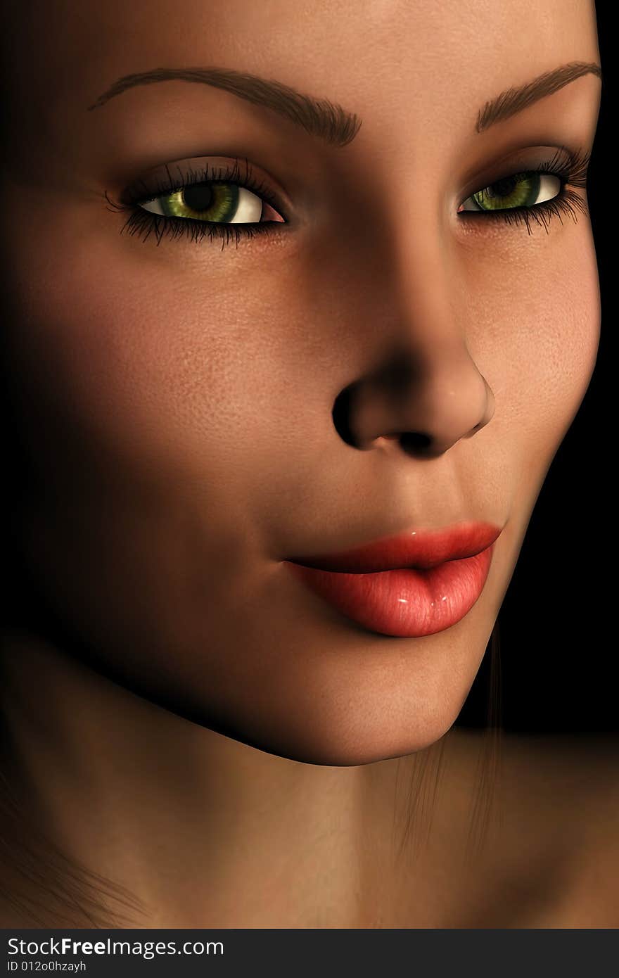 Beautiful Digital Woman Portrait