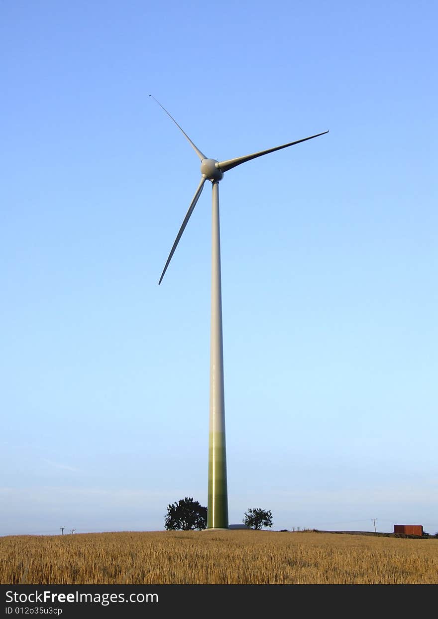 Private windmill - power generator on a private farm.