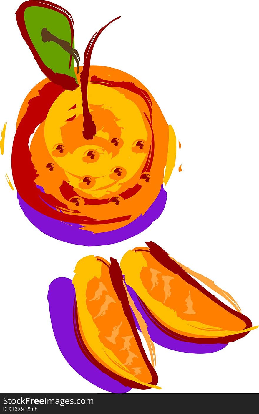 An abstract orange in attractive color.