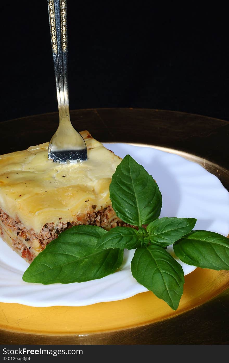 Traditional beef lasagne with beschamel. Traditional beef lasagne with beschamel