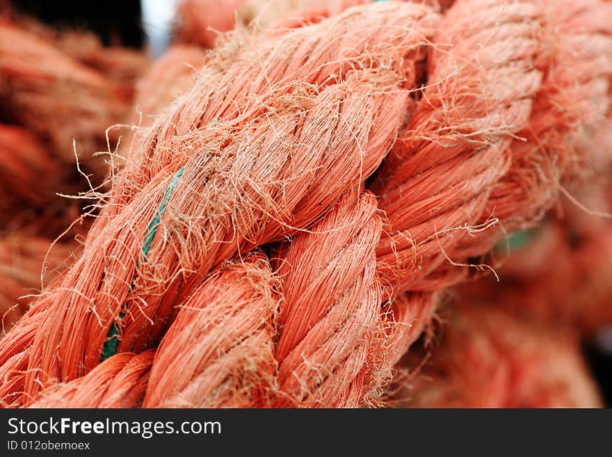 Rope from a ship, close up