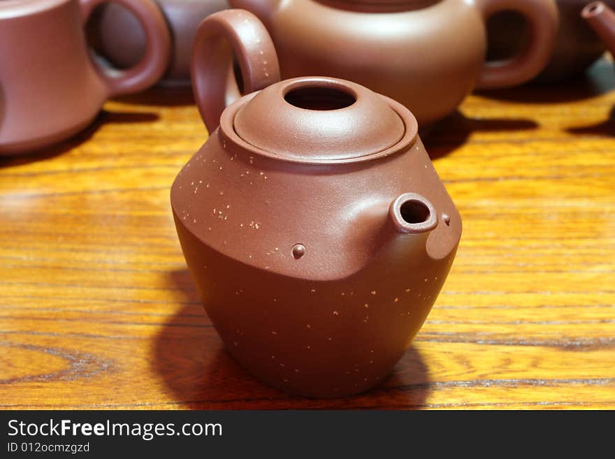 An zisha teapots from China.