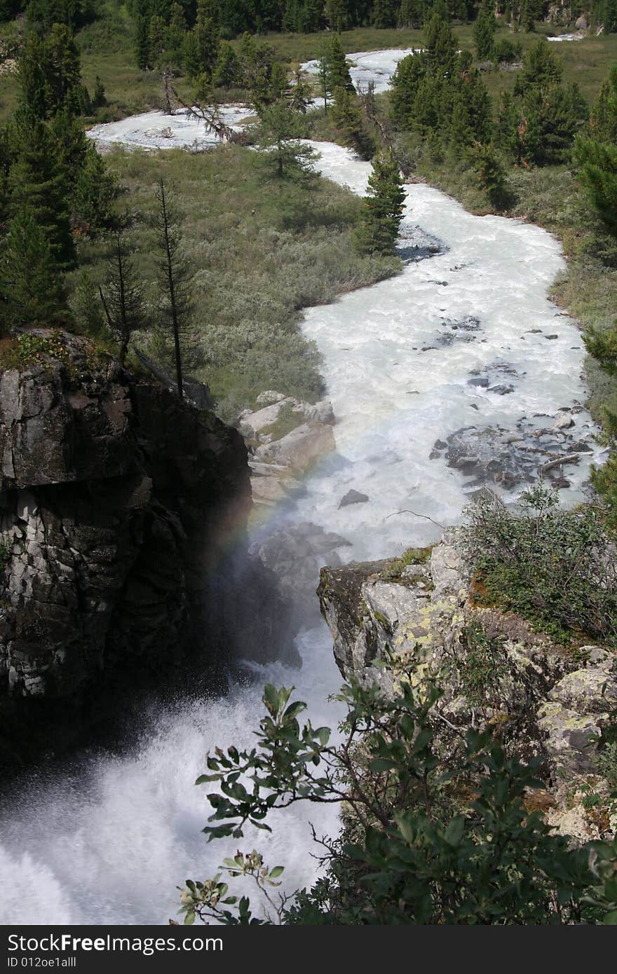 Stream in summer at Altai