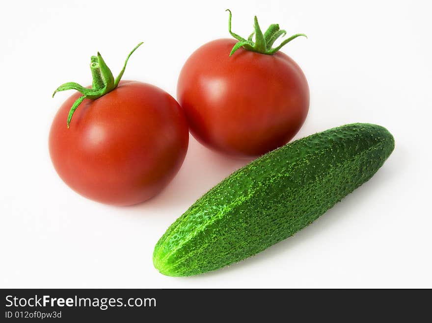 Tomatoes and cucumber