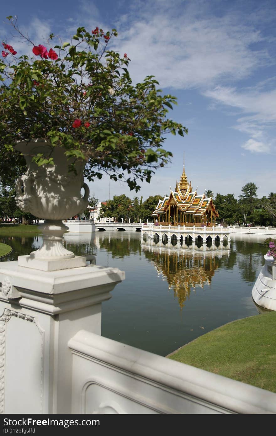 The gardens in a fantastic palace in Thailand. The gardens in a fantastic palace in Thailand