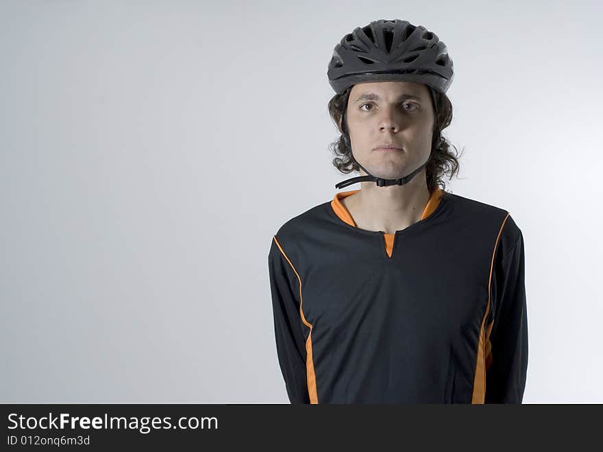 Man Wearing Helmet - Horizontal