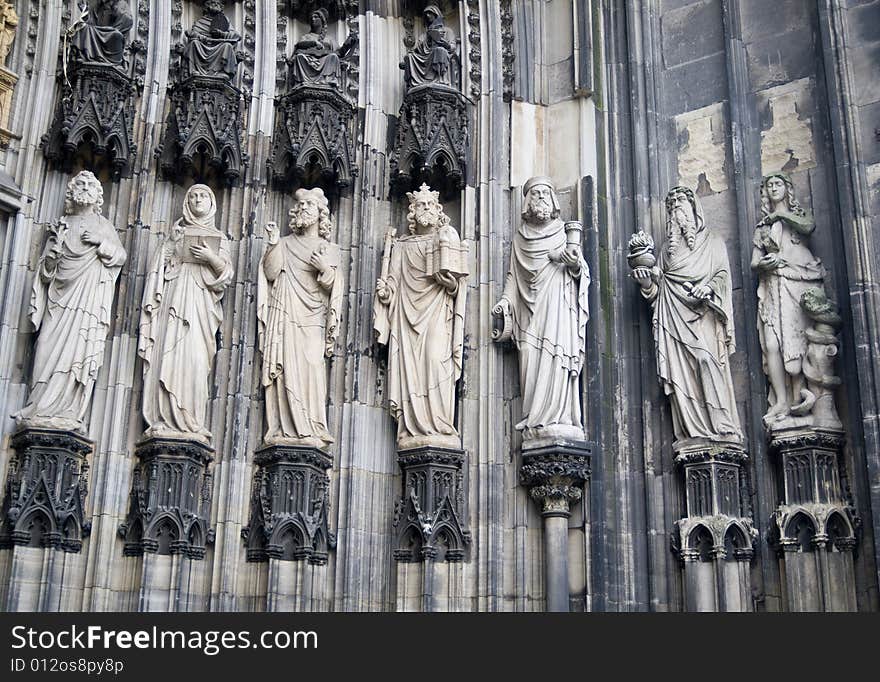 Details of the grand church in Cologne, Germany. Details of the grand church in Cologne, Germany