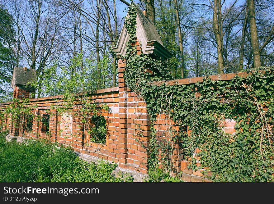 Photograph of an old brickwall. Photograph of an old brickwall