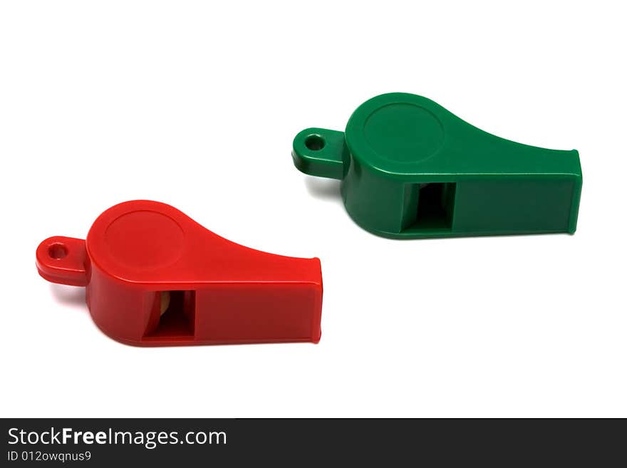 Red and green whistle