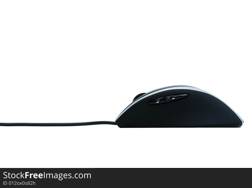 The mouse with a wheel on a white background