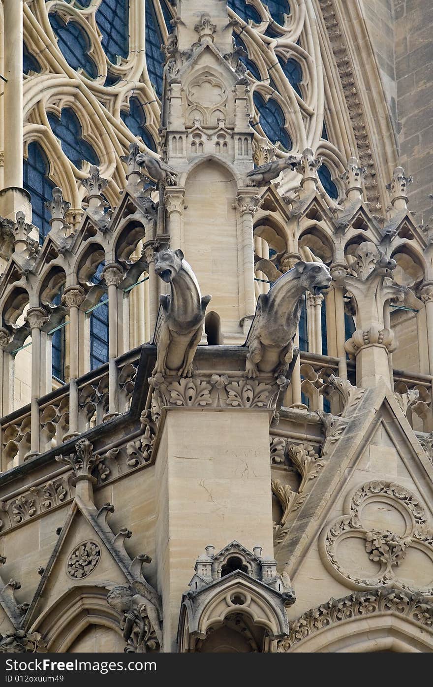 Cathedral St Etienne details located in Metz, France