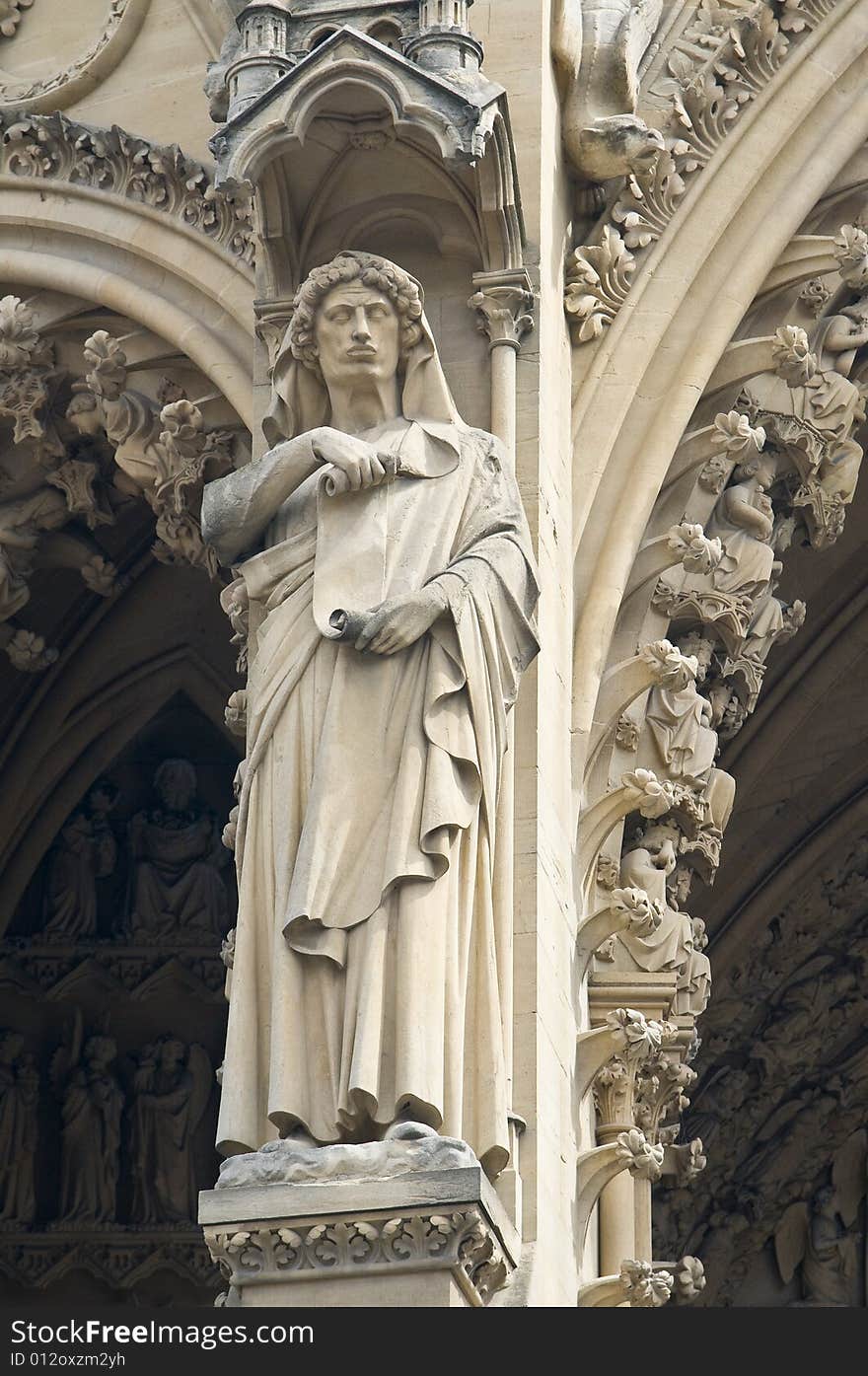 Cathedral St Etienne details located in Metz, France