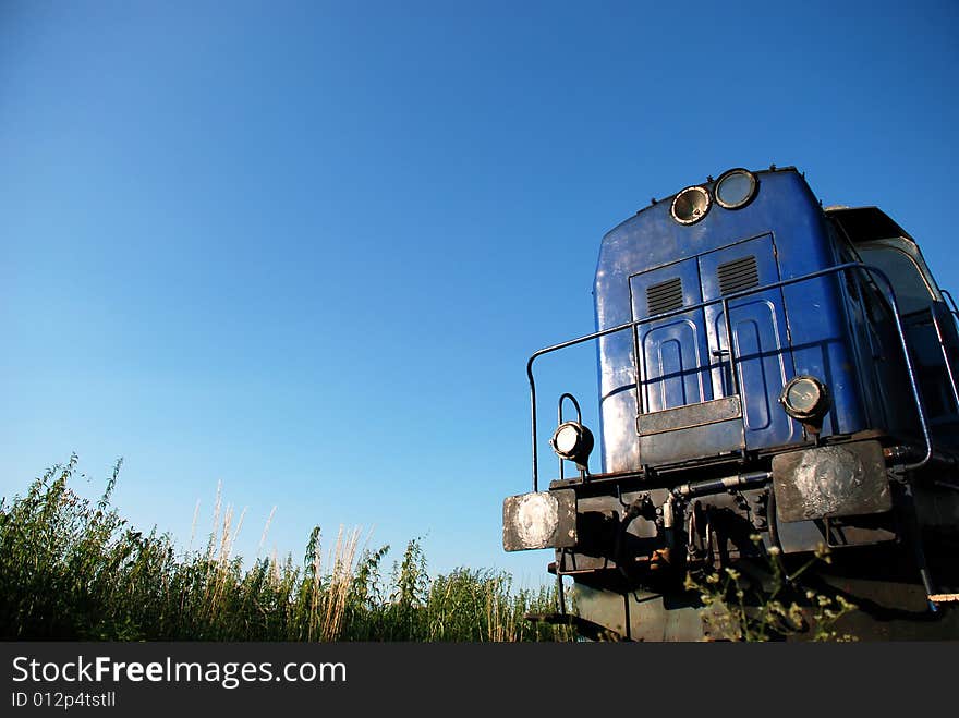 Blue locomotive