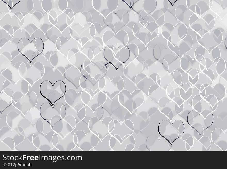 Pattern with hearts