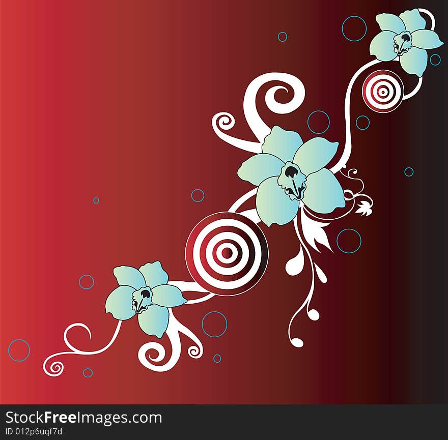 Illustration of a floral background