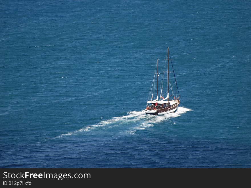 Sailing yacht in istanbul, Turkey