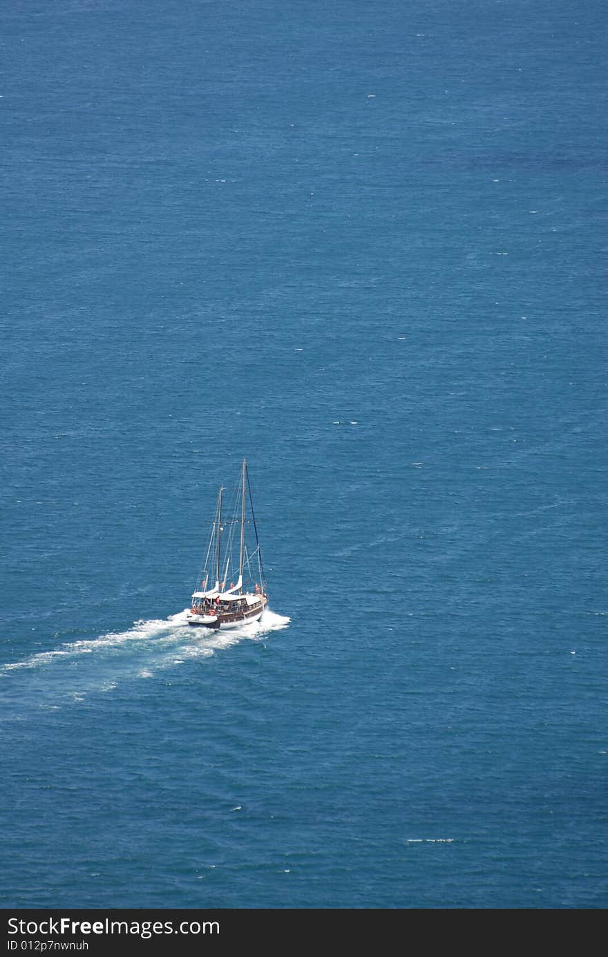 Sailing yacht in istanbul, Turkey